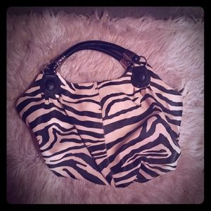 Zebra print handbag